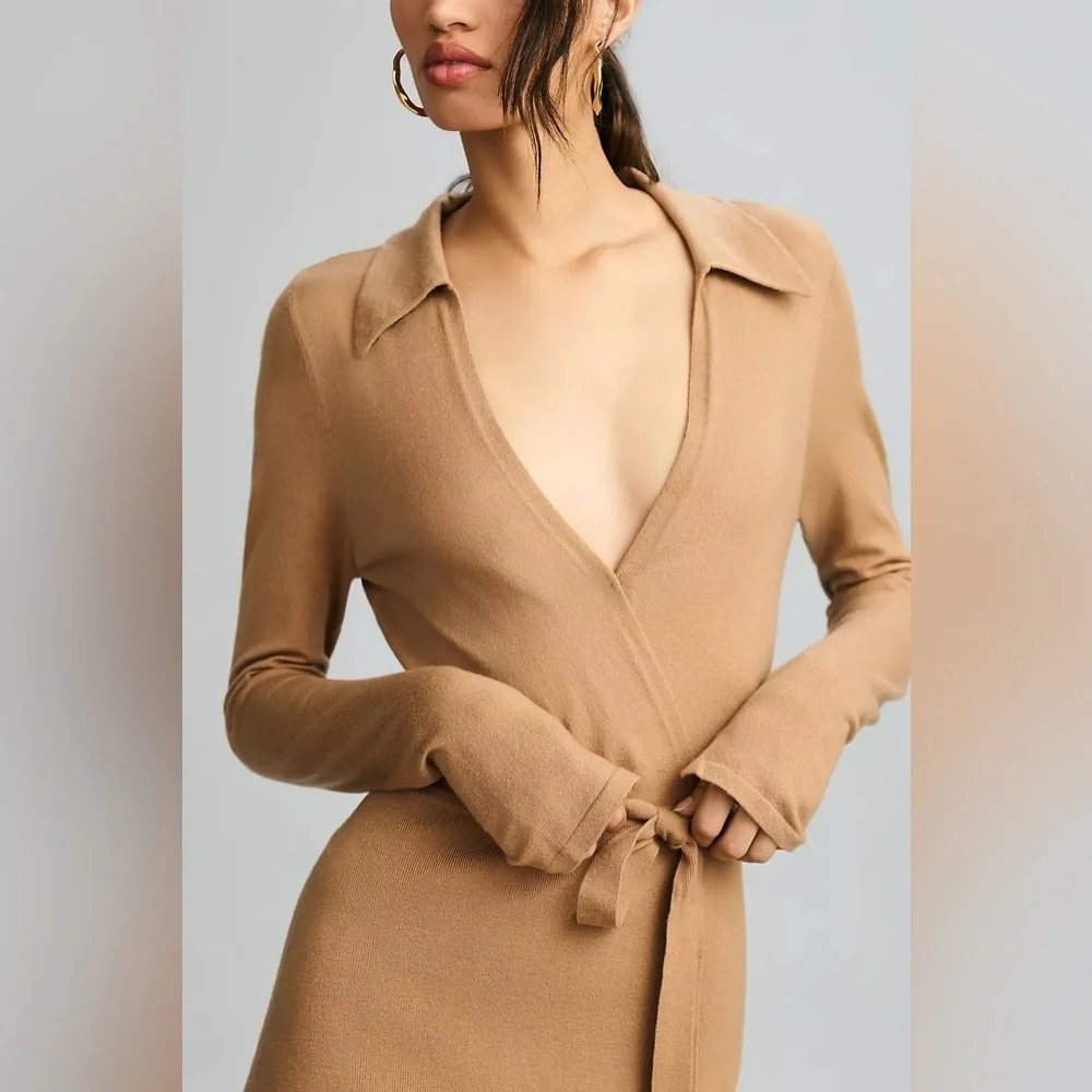 NWT Revolve Paige Carmen Belted Long Sleeve Sweater Women’s Dress - Picture 5 of 8